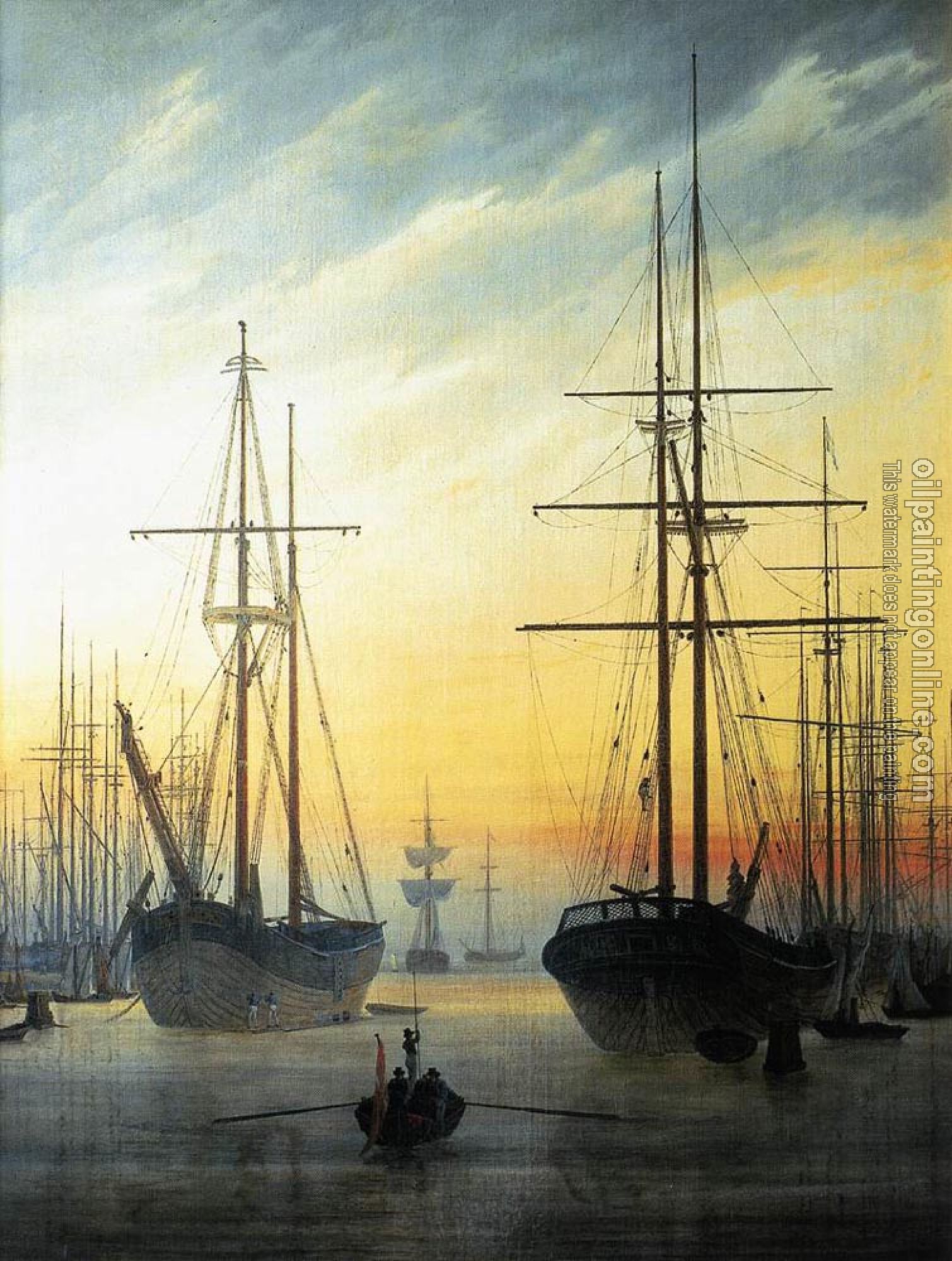 Friedrich, Caspar David - View Of A Harbour